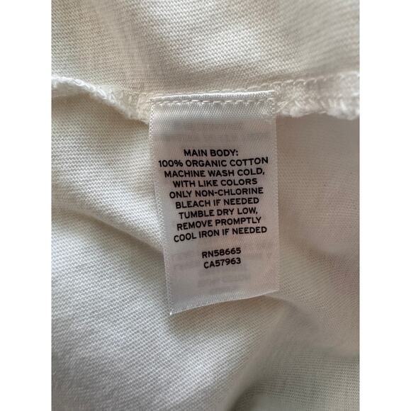 TREASURE & BOND Women's White Raglan Sleeve Top Button Henley Thermal Size 1X - Picture 5 of 5